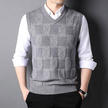 Colete Masculino Tricot Xadrez Ellegance