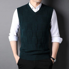 Colete Masculino Tricot Xadrez Ellegance
