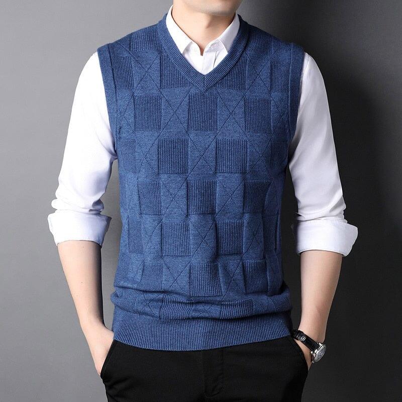 Colete Masculino Tricot Xadrez Ellegance