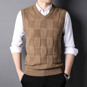 Colete Masculino Tricot Xadrez Ellegance