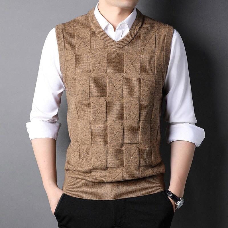 Colete Masculino Tricot Xadrez Ellegance