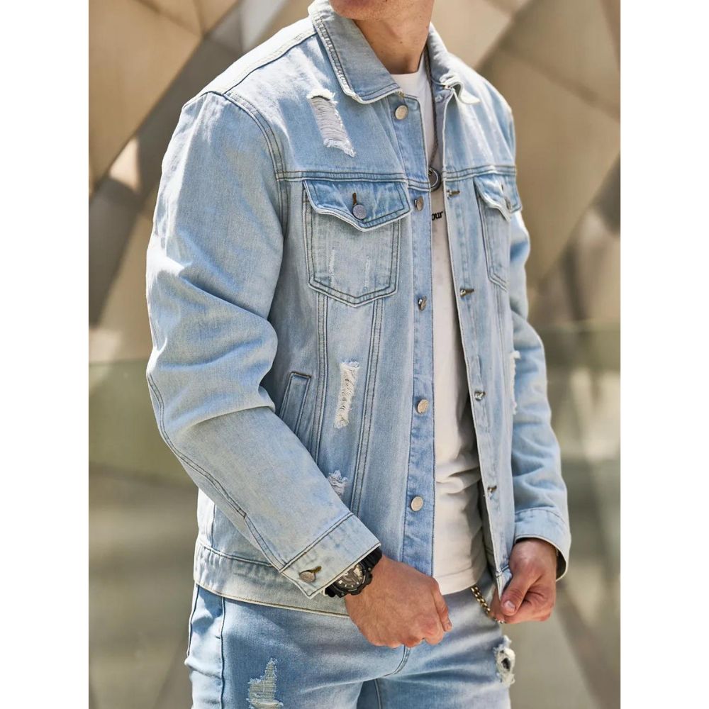 Jaqueta Jeans Masculina Ellegance Hyper