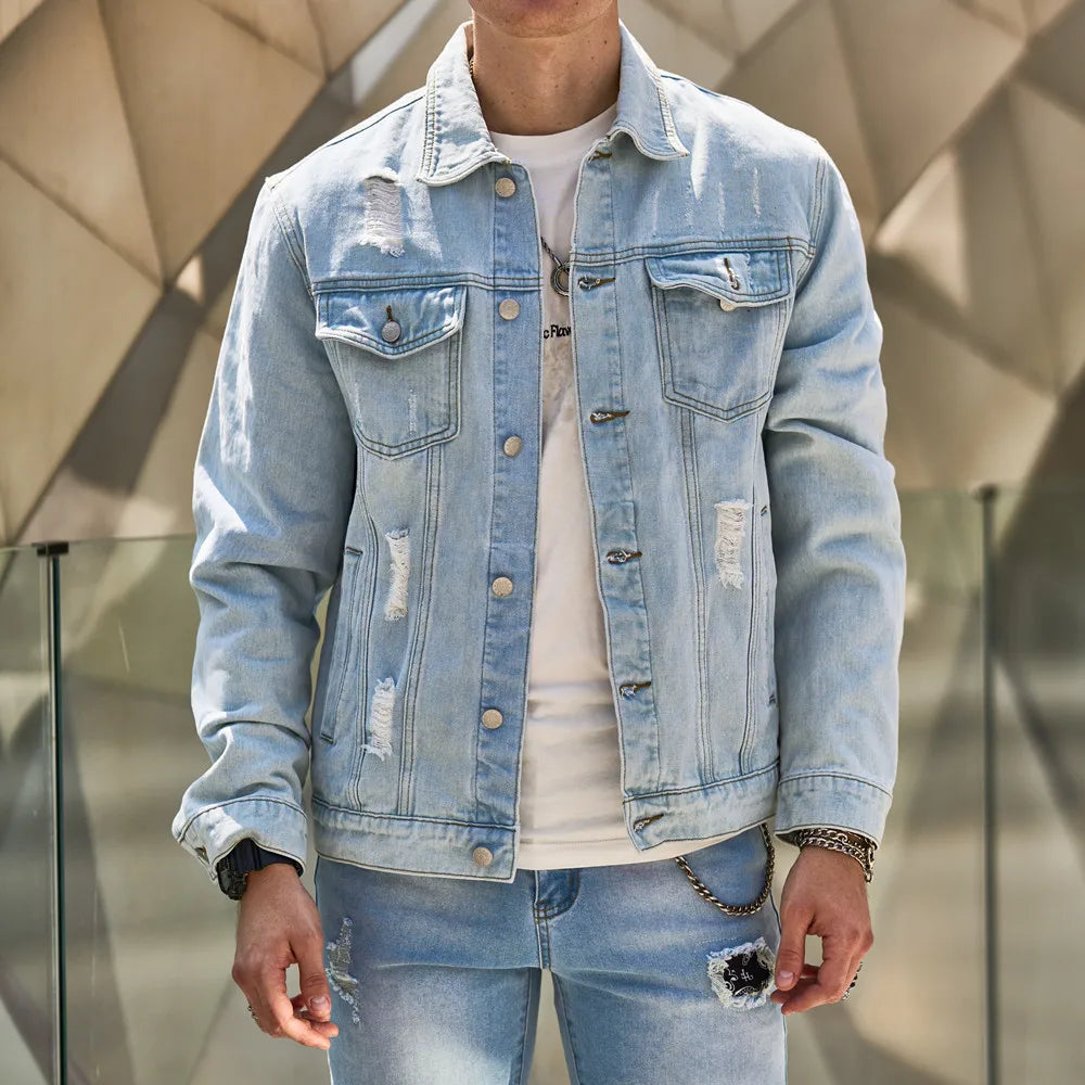 Jaqueta Jeans Masculina Ellegance Hyper