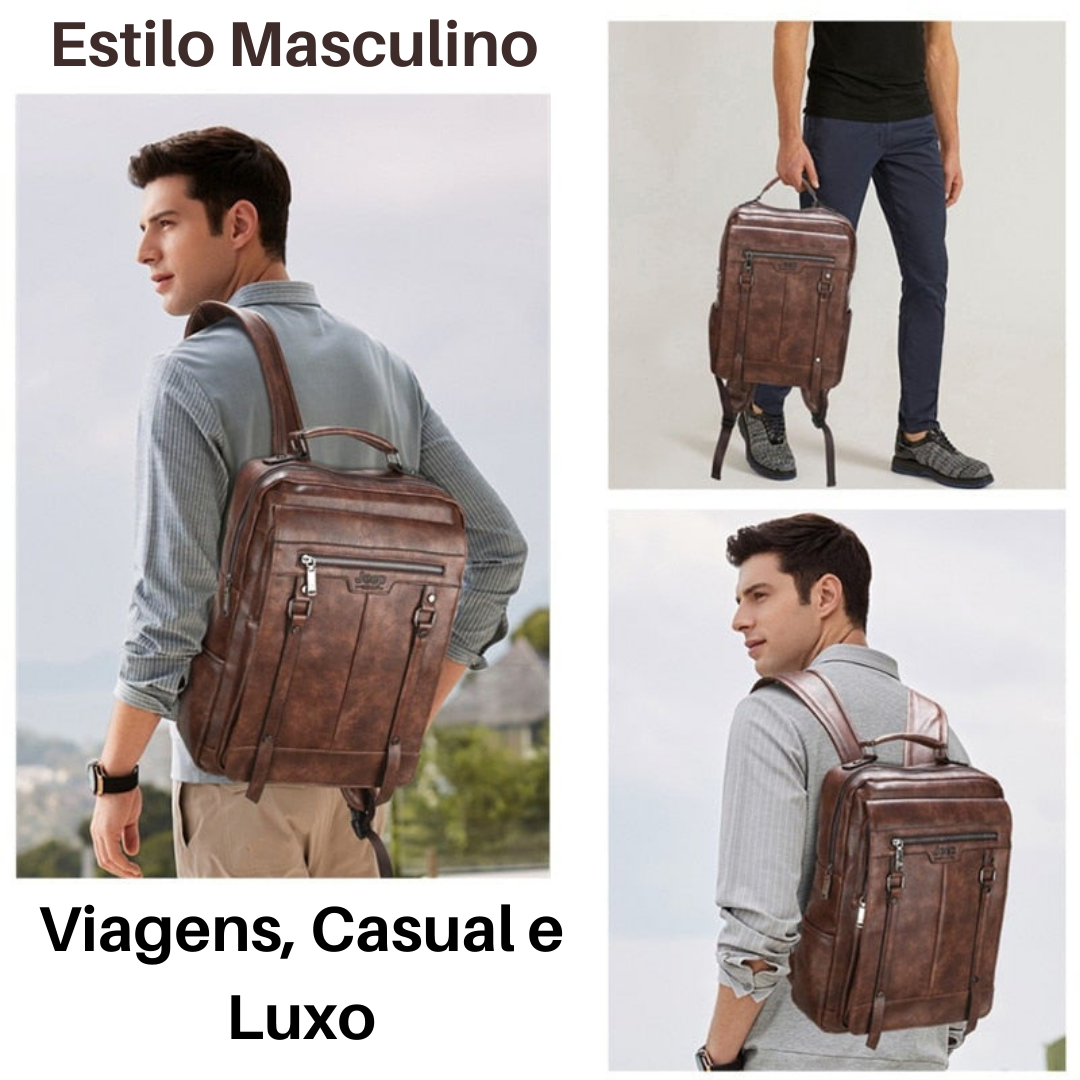 Mochila Executiva em Couro Ellegance Berlin