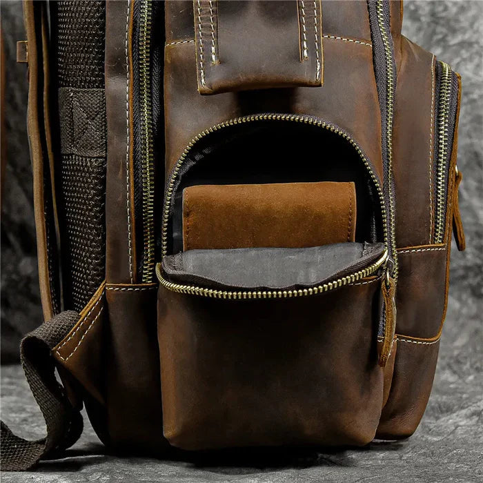 Mochila Executiva em Couro Ellegance Retrô