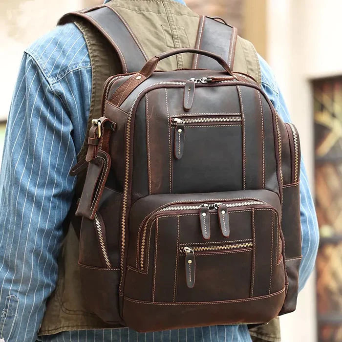 Mochila Executiva em Couro Ellegance Retrô