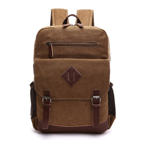 Mochila Executiva de Lona com detalhes em Couro Ellegance