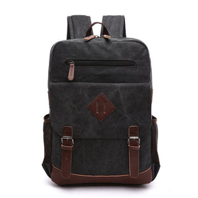 Mochila Executiva de Lona com detalhes em Couro Ellegance