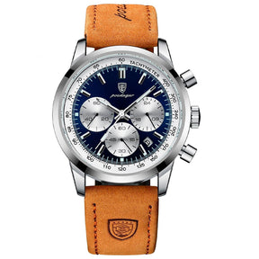Relógio Masculino com Pulseira de Couro Ellegance