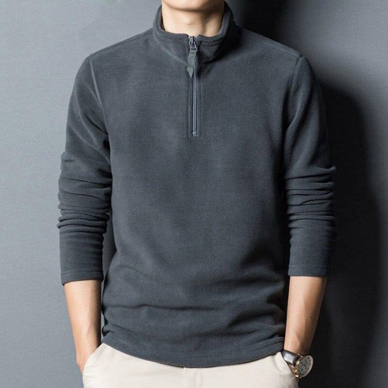 Suéter Masculino Gola Alta com Zíper Ellegance