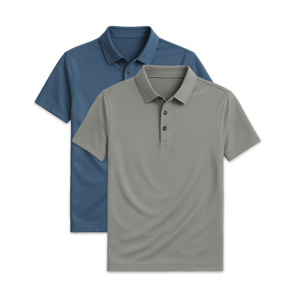 Conjunto 2 Camisas Polos em Seda Gelo Ellegance